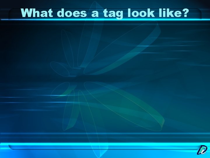 What does a tag look like? 