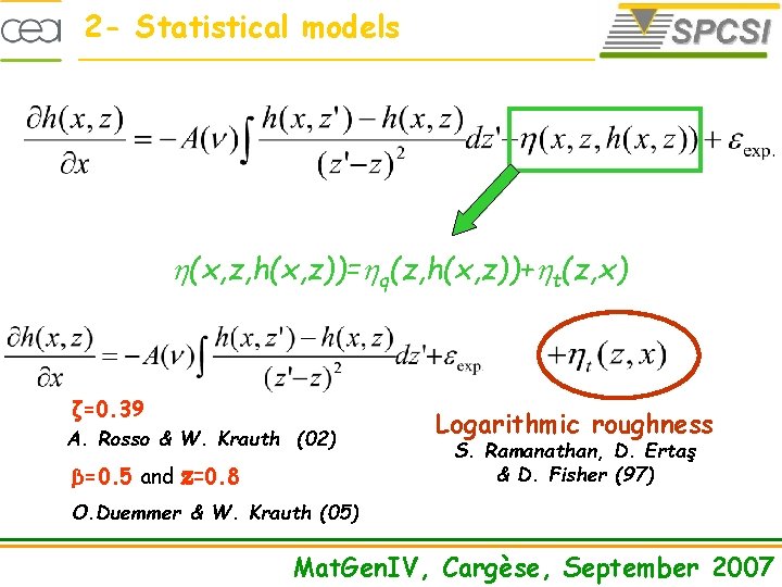 2 - Statistical models h(x, z, h(x, z))=hq(z, h(x, z))+ht(z, x) ζ=0. 39 A.