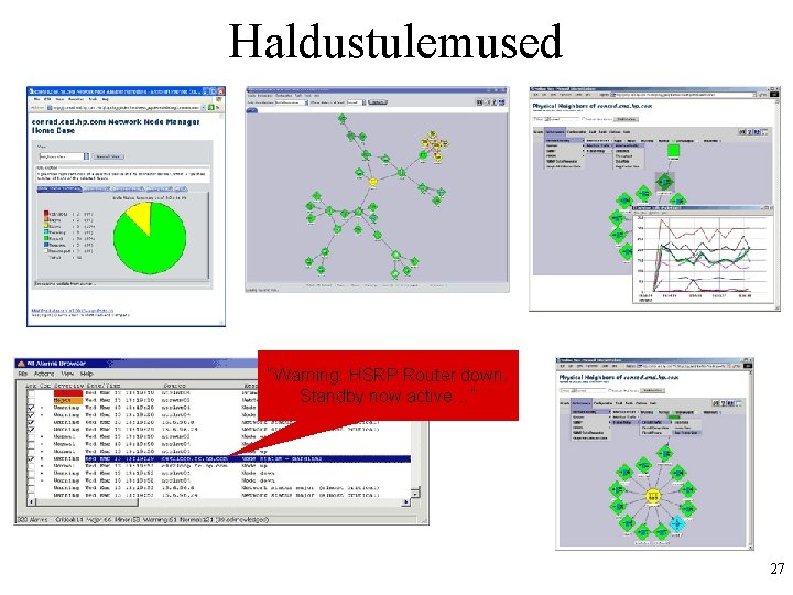 Haldustulemused “Warning: HSRP Router down. Standby now active…” 27 