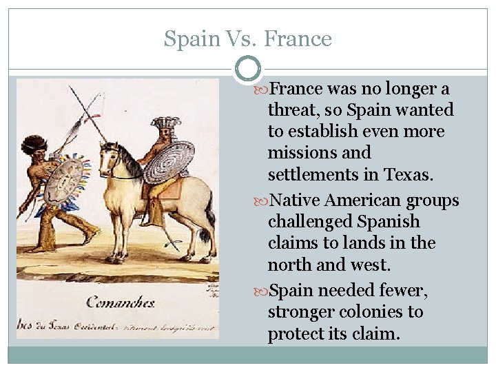 Spain Vs. France was no longer a threat, so Spain wanted to establish even