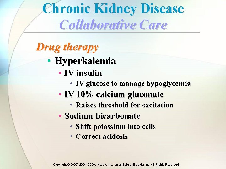 Chronic Kidney Disease Collaborative Care Drug therapy • Hyperkalemia • IV insulin • IV Chronic Kidney Disease Collaborative Care Drug therapy • Hyperkalemia • IV insulin • IV