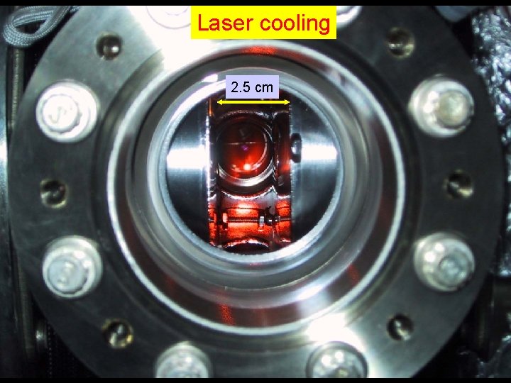Laser cooling 2. 5 cm 