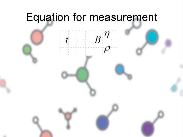 Equation for measurement 
