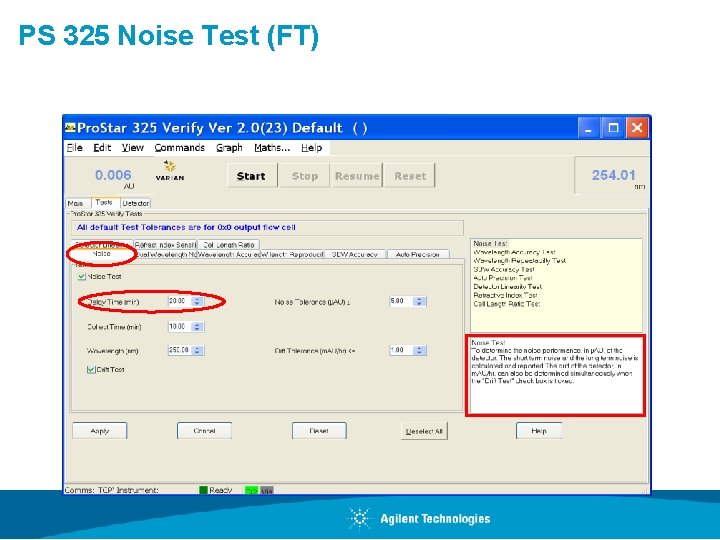 PS 325 Noise Test (FT) 