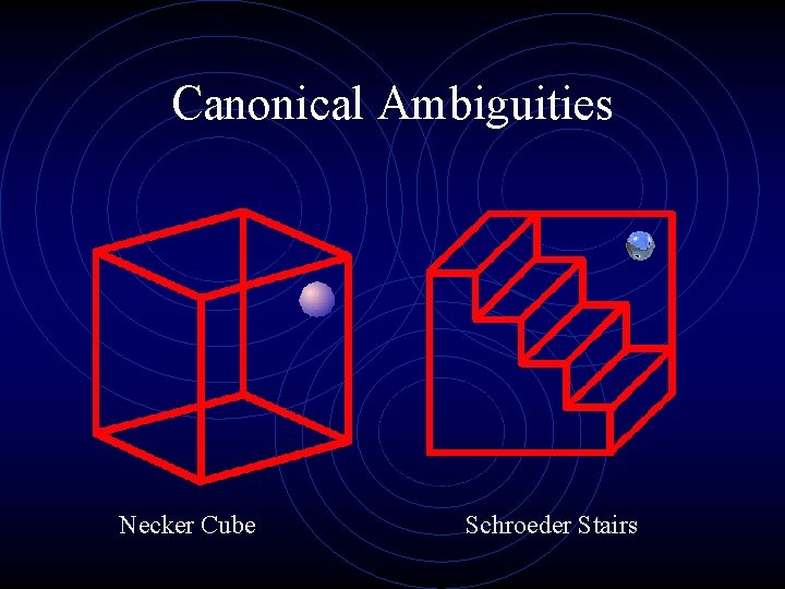 Canonical Ambiguities Necker Cube Schroeder Stairs 