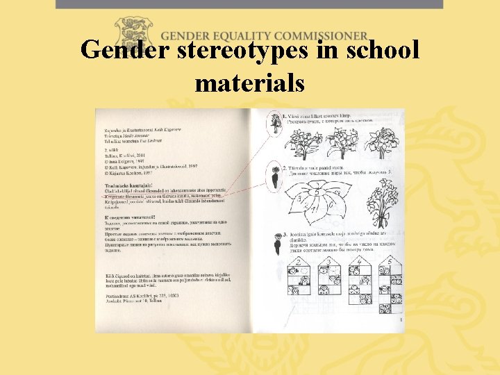 Gender stereotypes in school materials 