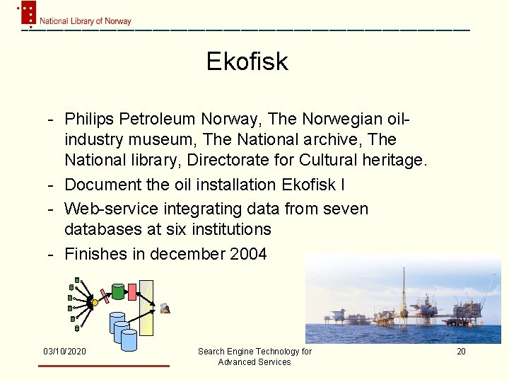 Ekofisk - Philips Petroleum Norway, The Norwegian oilindustry museum, The National archive, The National
