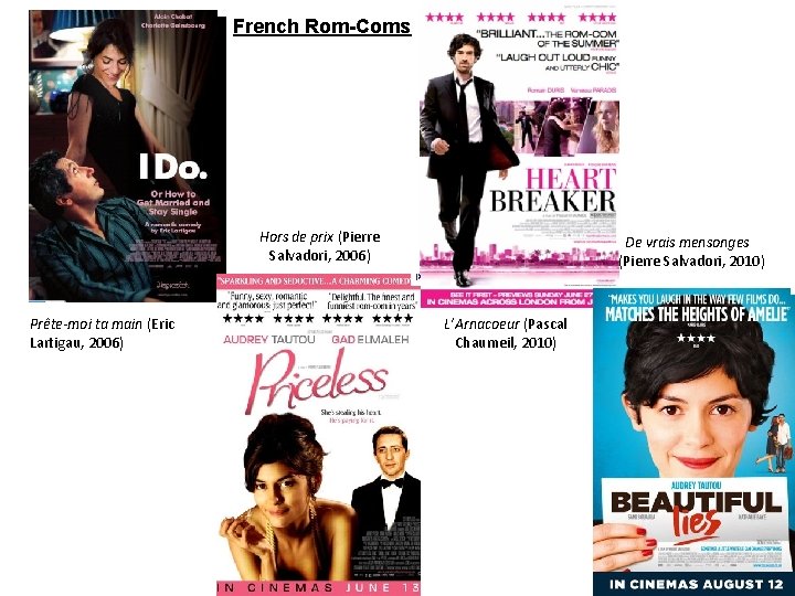 French Rom-Coms Hors de prix (Pierre Salvadori, 2006) Prête-moi ta main (Eric Lartigau, 2006)