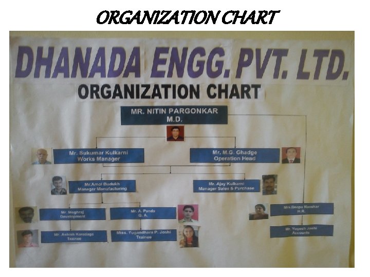 ORGANIZATION CHART 