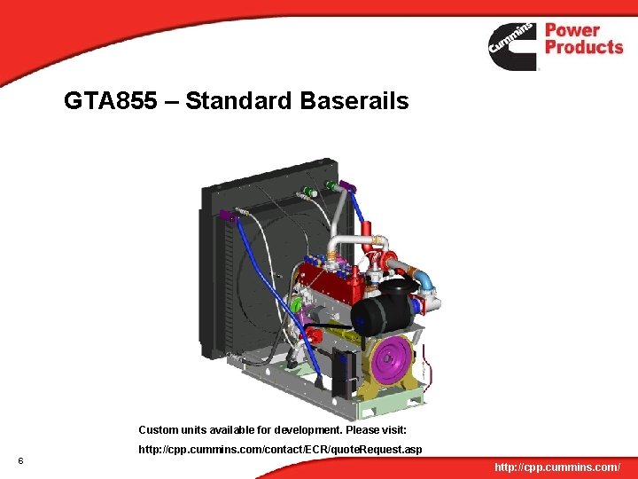 GTA 855 – Standard Baserails Custom units available for development. Please visit: http: //cpp.