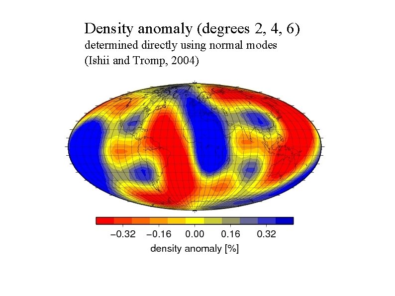 Density anomaly (degrees 2, 4, 6) determined directly using normal modes (Ishii and Tromp,