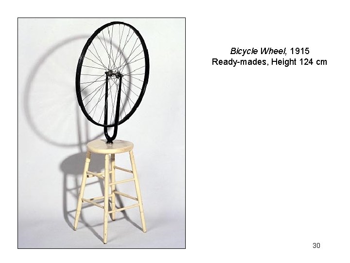 Bicycle Wheel, 1915 Ready-mades, Height 124 cm 30 