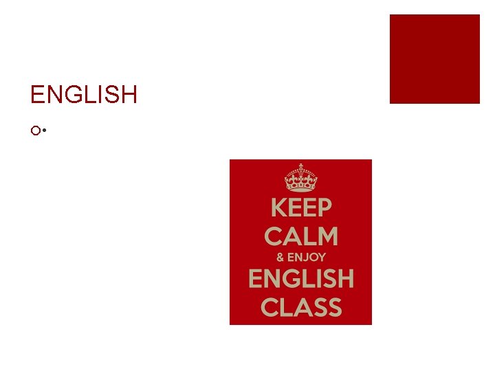 ENGLISH ¡ • 