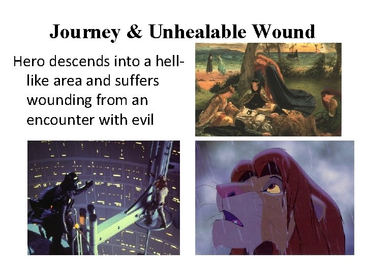 Journey & Unhealable Wound Hero descends into a helllike area and suffers wounding from