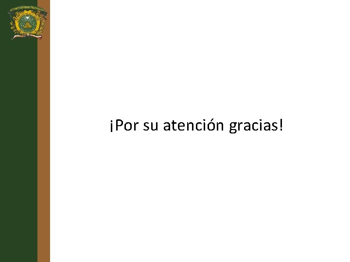  ¡Por su atención gracias! 