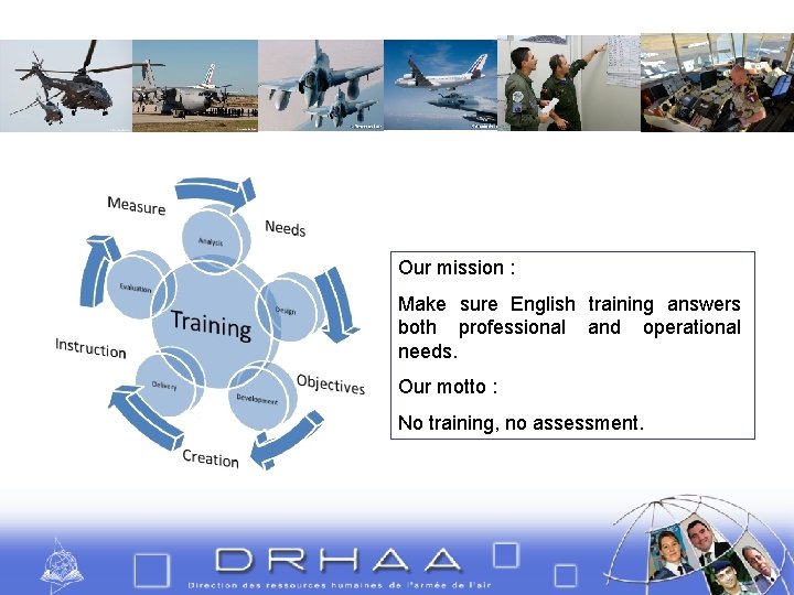 Our mission : Make sure English training answers both professional and operational needs. Our