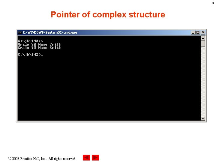 9 Pointer of complex structure 2003 Prentice Hall, Inc. All rights reserved. 9 Pointer of complex structure 2003 Prentice Hall, Inc. All rights reserved.