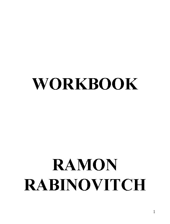 WORKBOOK RAMON RABINOVITCH 1 