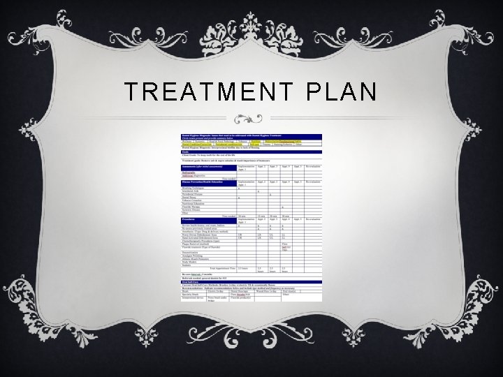TREATMENT PLAN 