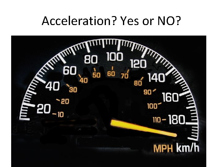 Acceleration? Yes or NO? 