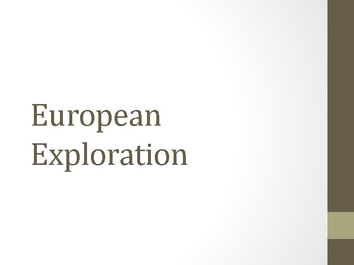 European Exploration 