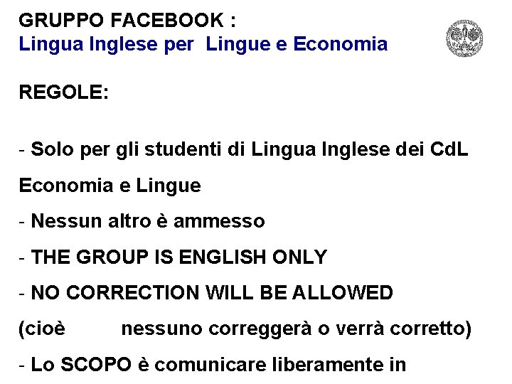 Facoltà Di Economia Migliori In Italia Facolt di Scienze Economiche ecc Cd L Economia