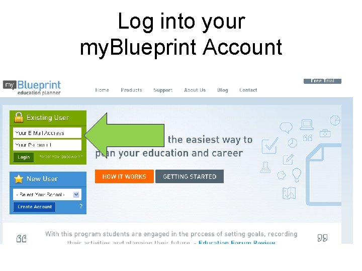 Log into your my. Blueprint Account Log into your my. Blueprint Account