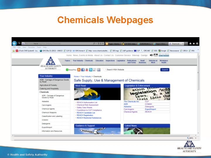 Chemicals Webpages 