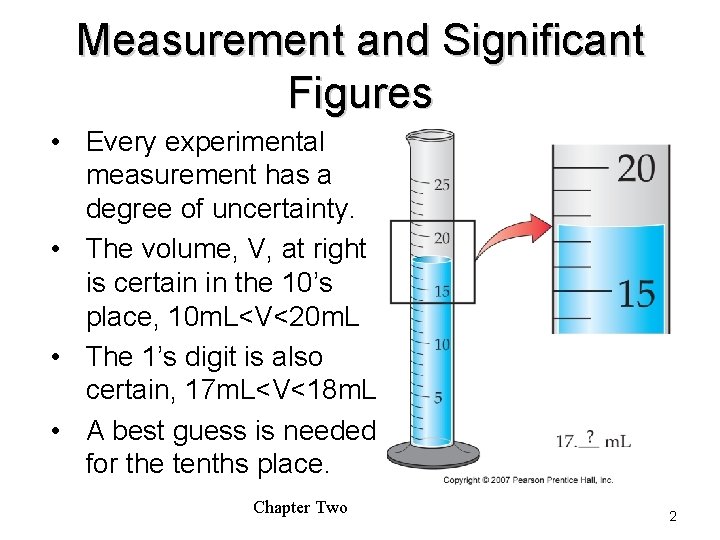 Measurement and Significant Figures • Every experimental measurement has a degree of uncertainty. •