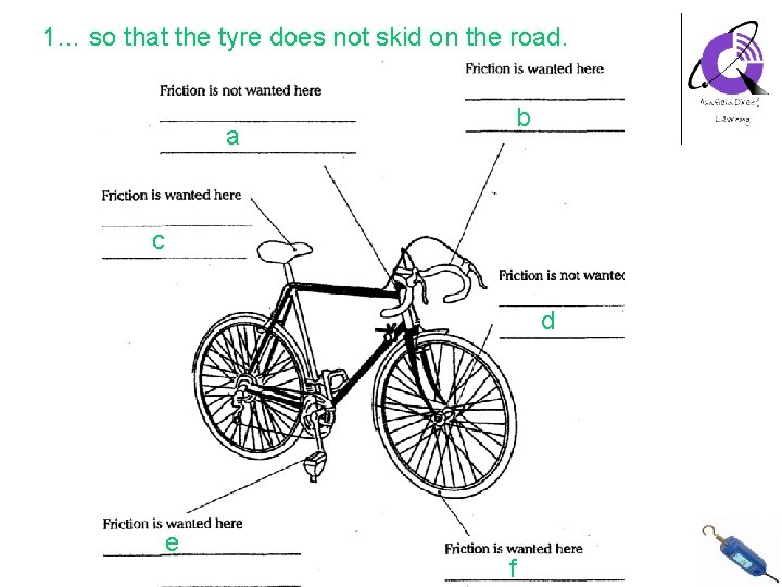 1… so that the tyre does not skid on the road. a b c
