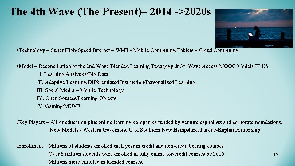 The 4 th Wave (The Present)– 2014 ->2020 s • Technology – Super High-Speed