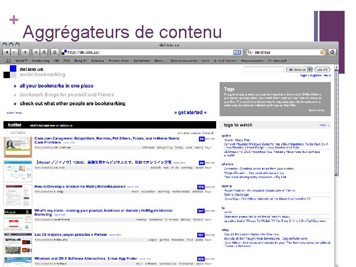 + Aggrégateurs de contenu + Aggrégateurs de contenu