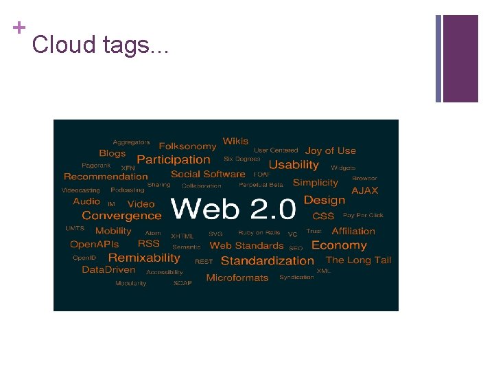 + Cloud tags. . . + Cloud tags. . .