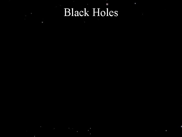 Black Holes 