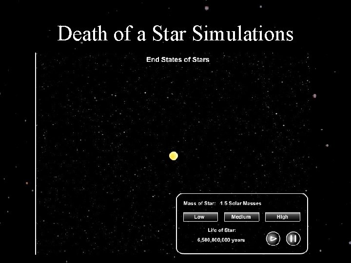 Death of a Star Simulations 