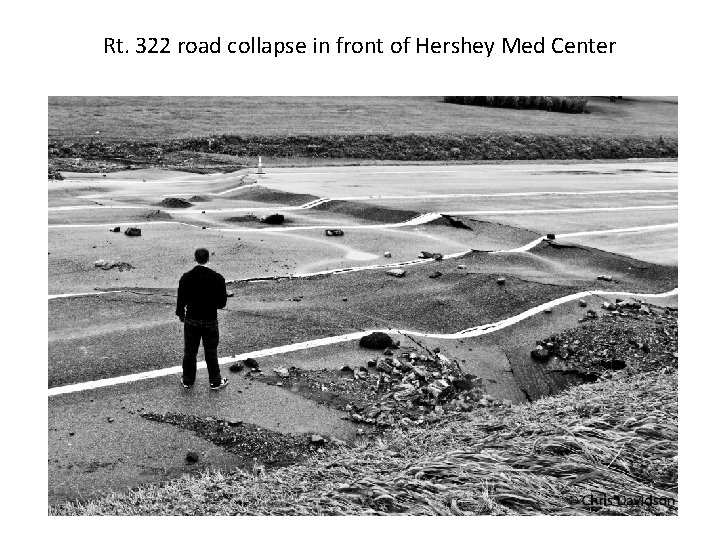 Rt. 322 road collapse in front of Hershey Med Center 