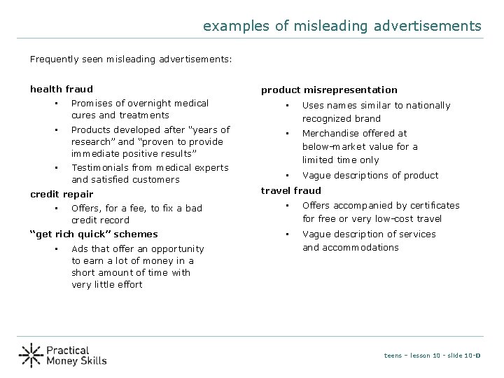 examples of misleading advertisements Frequently seen misleading advertisements: health fraud • Promises of overnight examples of misleading advertisements Frequently seen misleading advertisements: health fraud • Promises of overnight