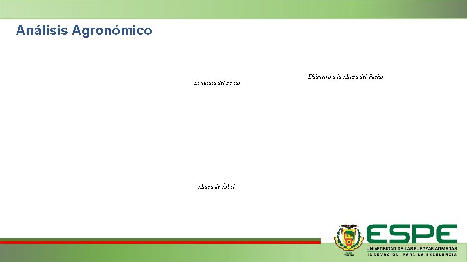Análisis Agronómico Diámetro a la Altura del Pecho Longitud del Fruto Altura de Árbol Análisis Agronómico Diámetro a la Altura del Pecho Longitud del Fruto Altura de Árbol