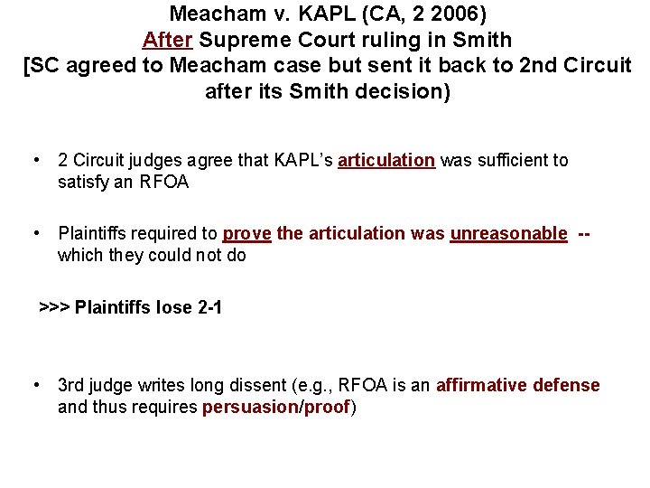 Meacham v. KAPL (CA, 2 2006) After Supreme Court ruling in Smith [SC agreed