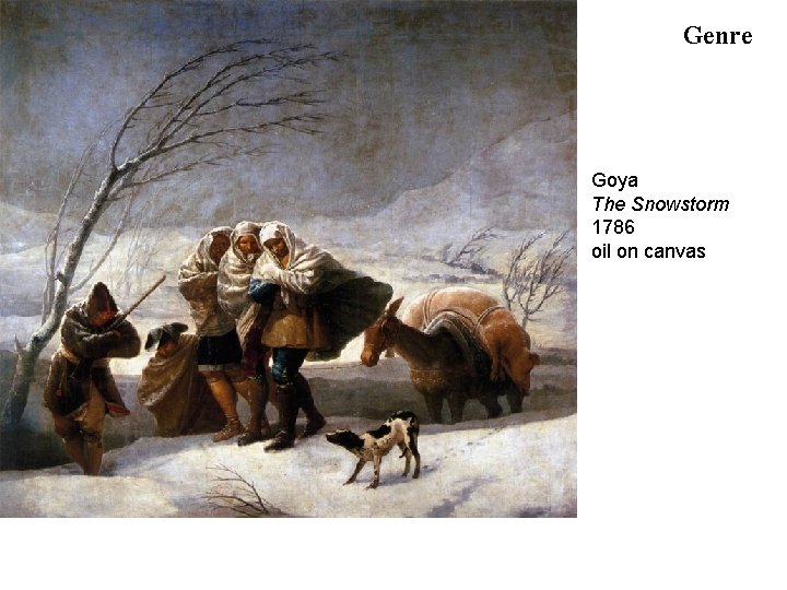 Genre Goya The Snowstorm 1786 oil on canvas 