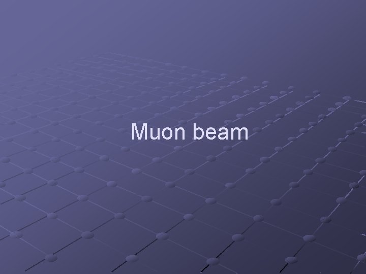 Muon beam 