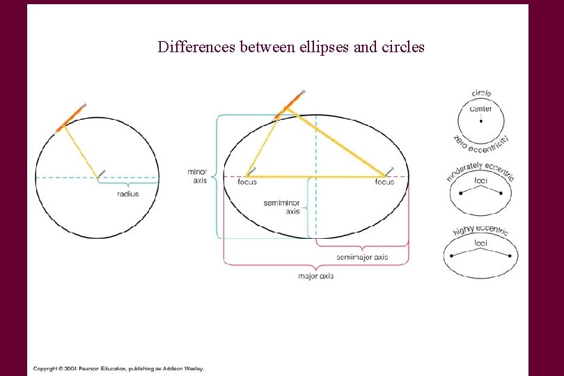 Differences between ellipses and circles 