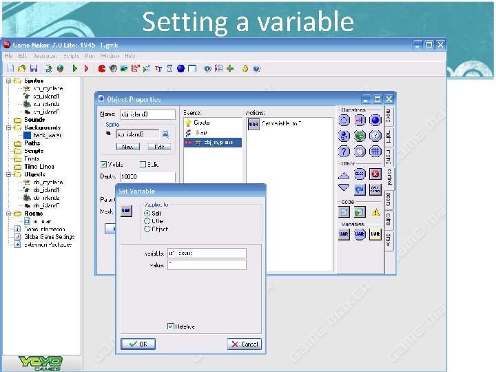 Setting a variable 