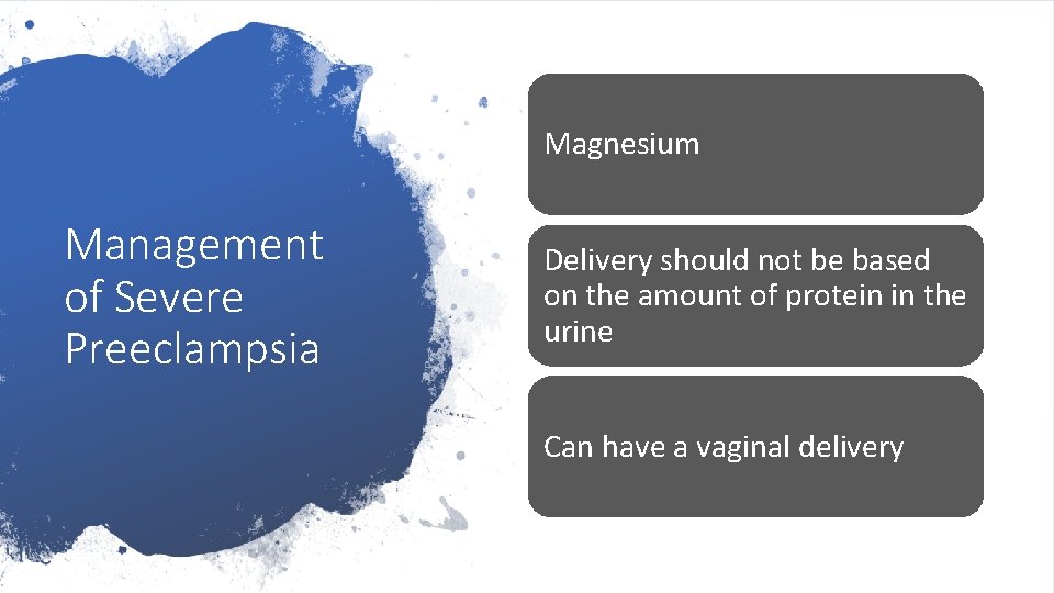 Magnesium Management of Severe Preeclampsia Delivery should not be based on the amount of