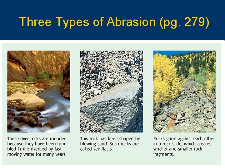 Three Types of Abrasion (pg. 279) < Back Next > Preview Main 