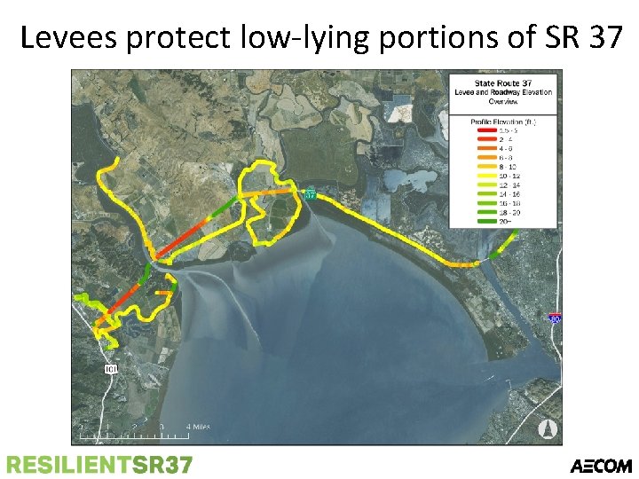 Levees protect low-lying portions of SR 37 