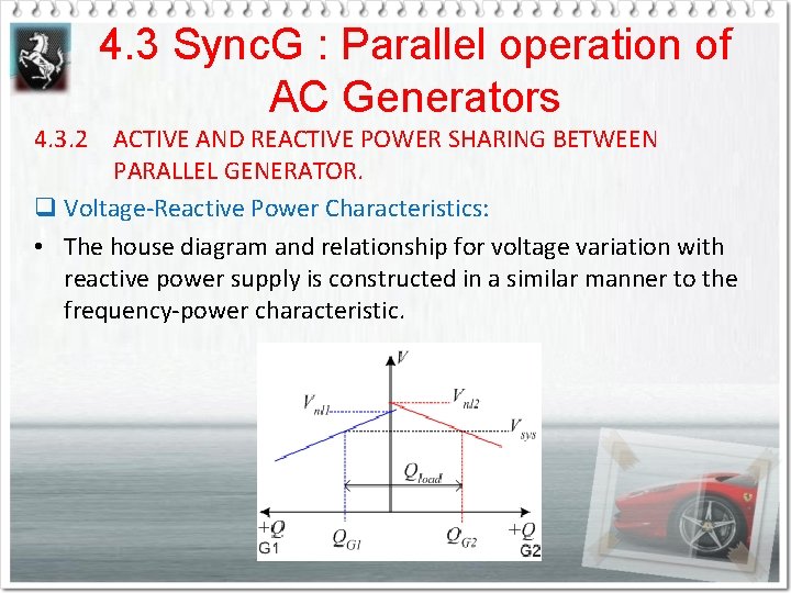 4. 3 Sync. G : Parallel operation of AC Generators 4. 3. 2 ACTIVE