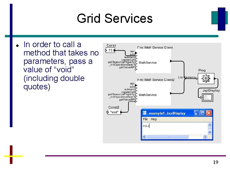 Grid Services In order to call a method that takes no parameters, pass a Grid Services In order to call a method that takes no parameters, pass a