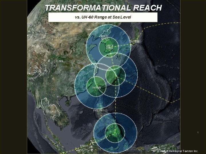 TRANSFORMATIONAL REACH vs. UH-60 Range at Sea Level 6 Ó 2014 Bell Helicopter Textron