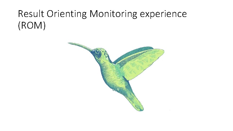 Result Orienting Monitoring experience (ROM) 